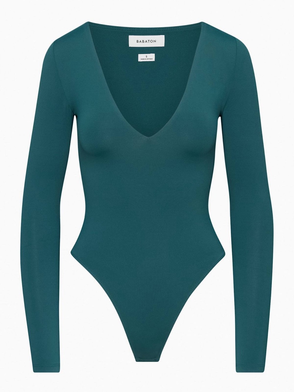 Aritzia Babaton Contour Long-Sleeve V-Neck Bodysuit